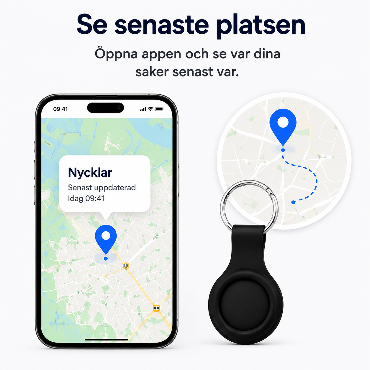 Nyckelfinnaren – Smart Bluetooth-spårare för nycklar & värdesaker